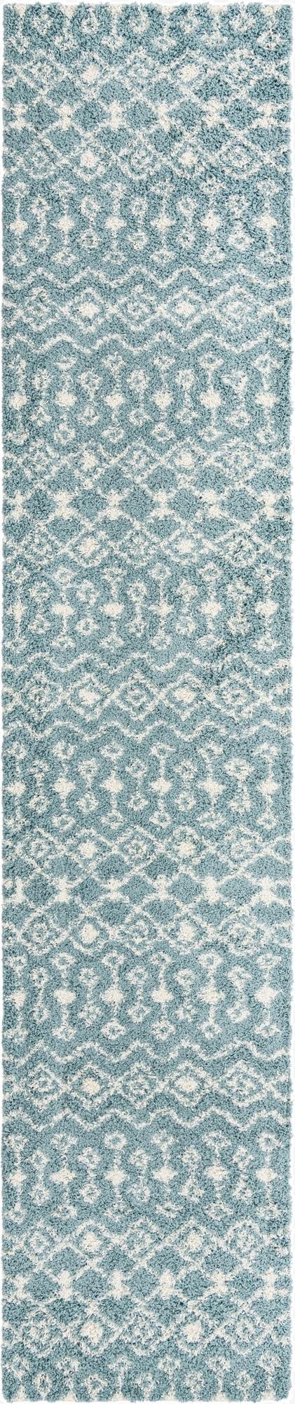 3' 3 x 16' 5 Moroccan Trellis Shag Runner Rug
