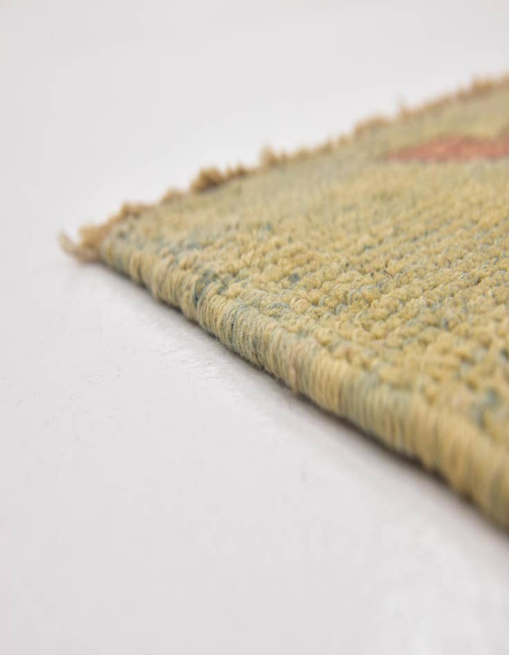 Detail image of 4' 3 x 10' 8 Hand Knotted Oushak Wool Runner Rug