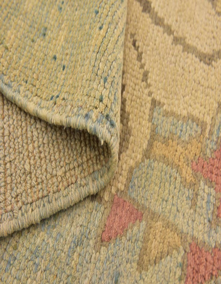 Detail image of 4' 3 x 10' 8 Hand Knotted Oushak Wool Runner Rug