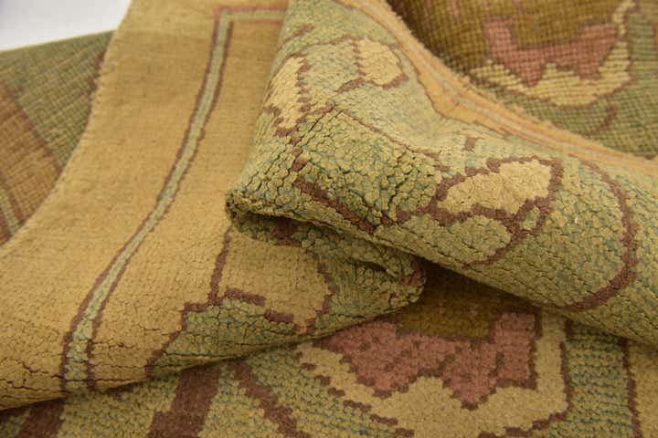 4' 3 x 7' Hand Knotted Oushak Wool Runner Rug