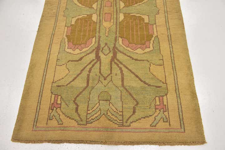 4' 3 x 7' Hand Knotted Oushak Wool Runner Rug