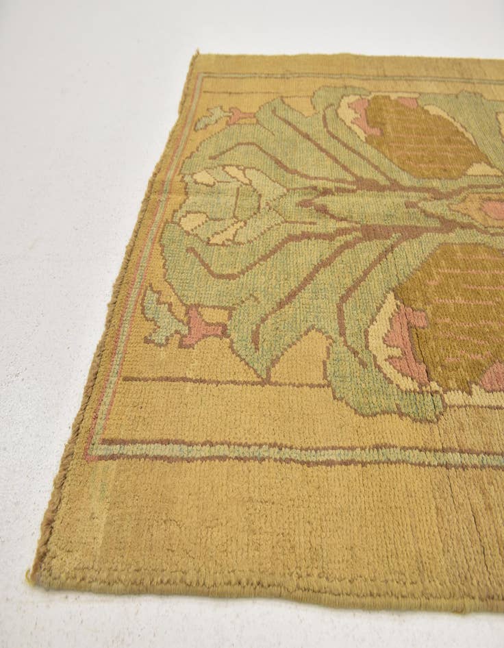Detail image of 4' 3 x 7'  Hand Knotted Oushak Wool Runner Rug