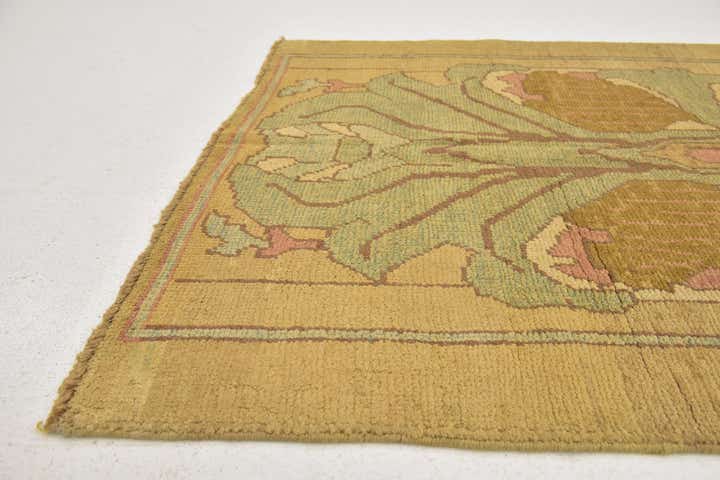 4' 3 x 7' Hand Knotted Oushak Wool Runner Rug