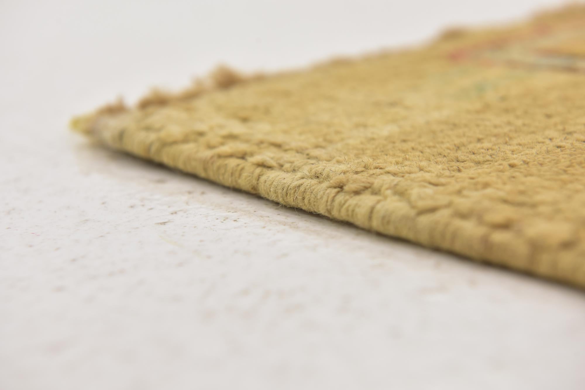 4' 3 x 7' Hand Knotted Oushak Wool Runner Rug
