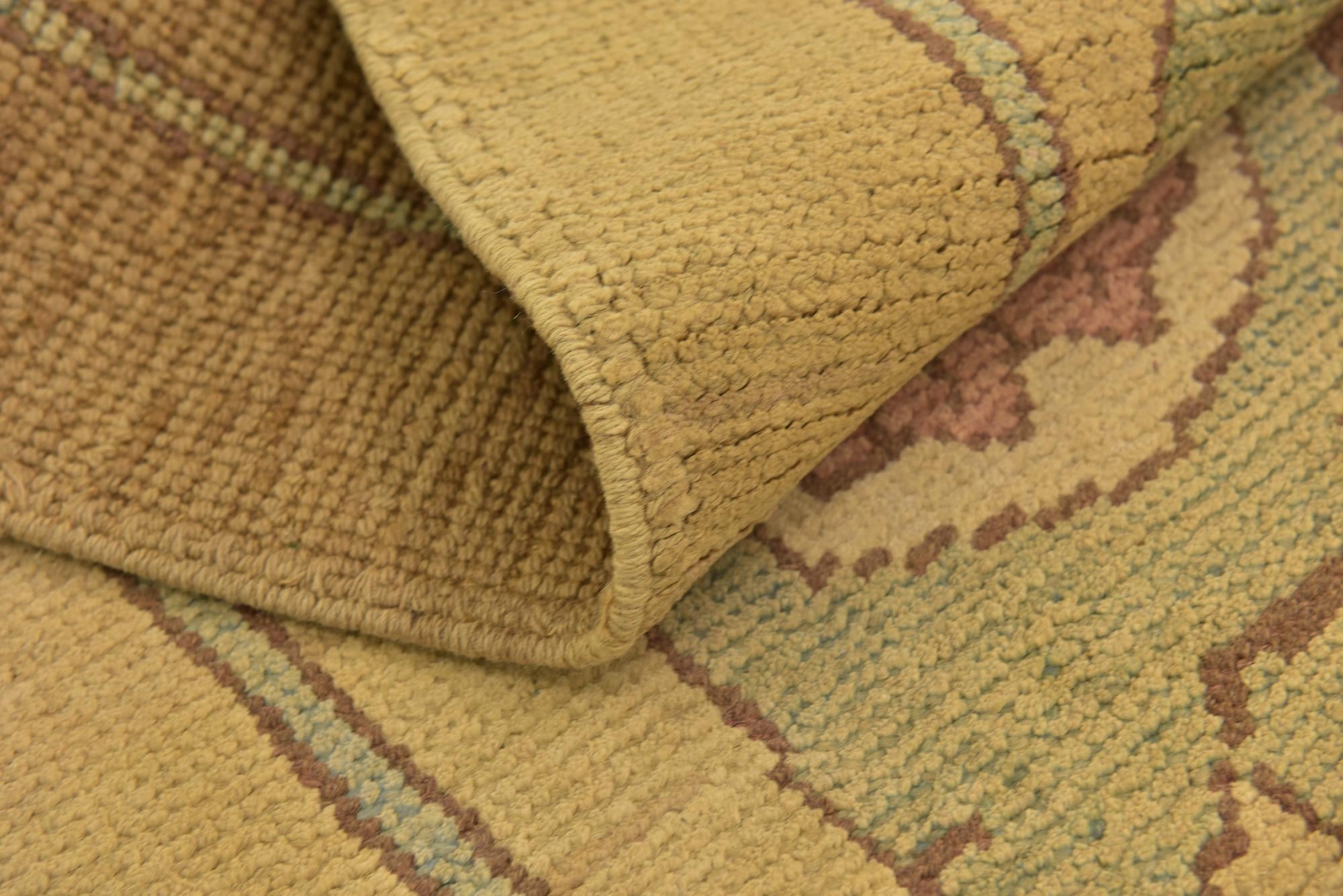 4' 3 x 7' Hand Knotted Oushak Wool Runner Rug