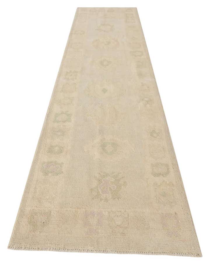 2' 6 x 11' Hand Knotted Oushak Wool Runner Rug