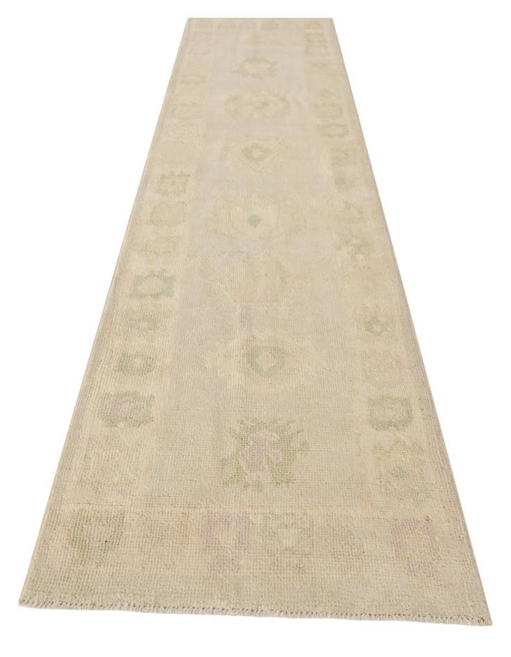 Detail image of 2' 6 x 11' Hand Knotted Oushak Wool Runner Rug