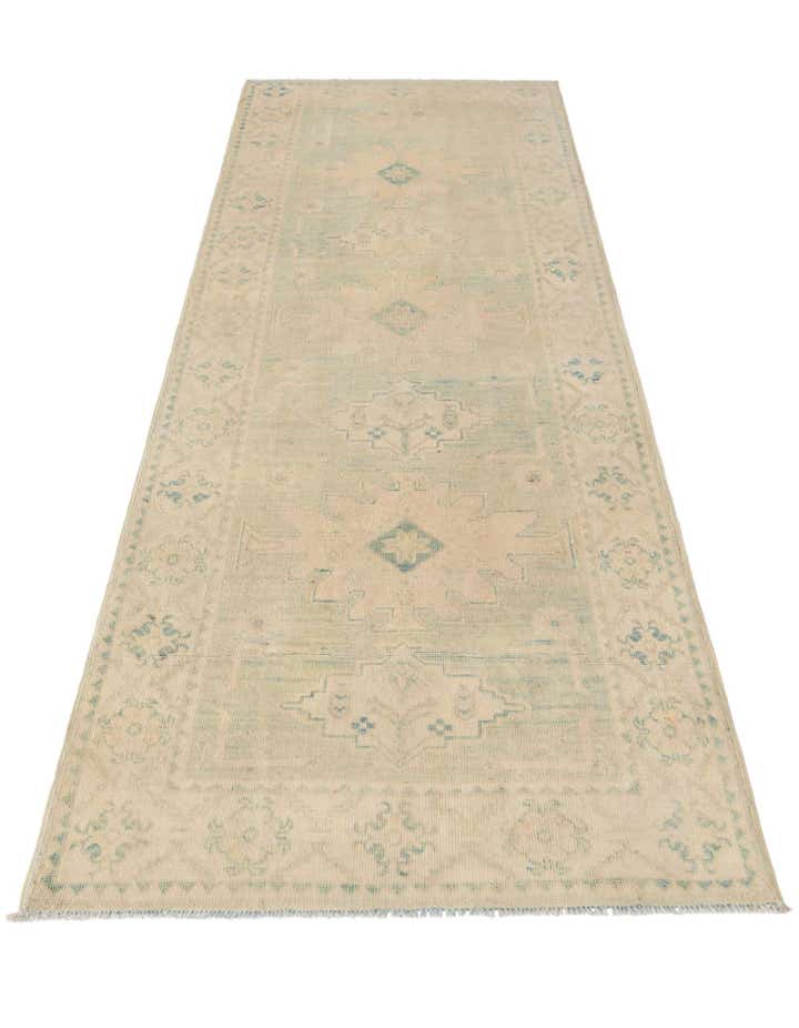 2' 9 x 8' 6 Hand Knotted Oushak Wool Runner Rug