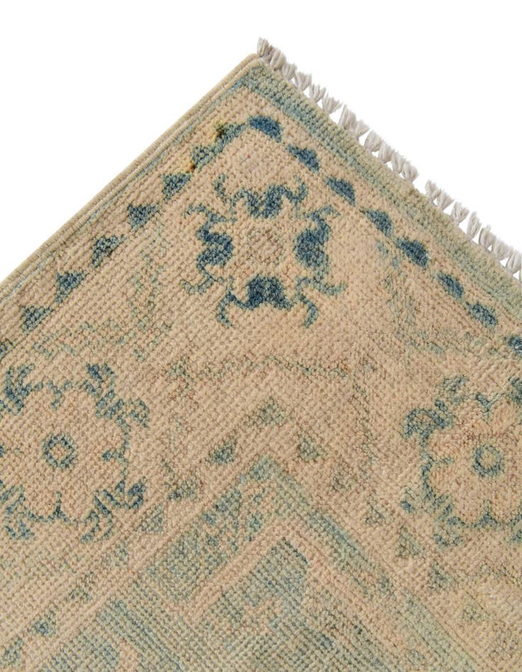 Detail image of 2' 9 x 8' 6 Hand Knotted Oushak Wool Runner Rug