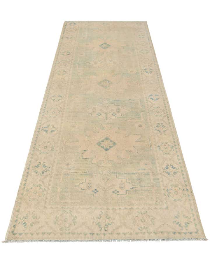 2' 9 x 8' 6 Hand Knotted Oushak Wool Runner Rug