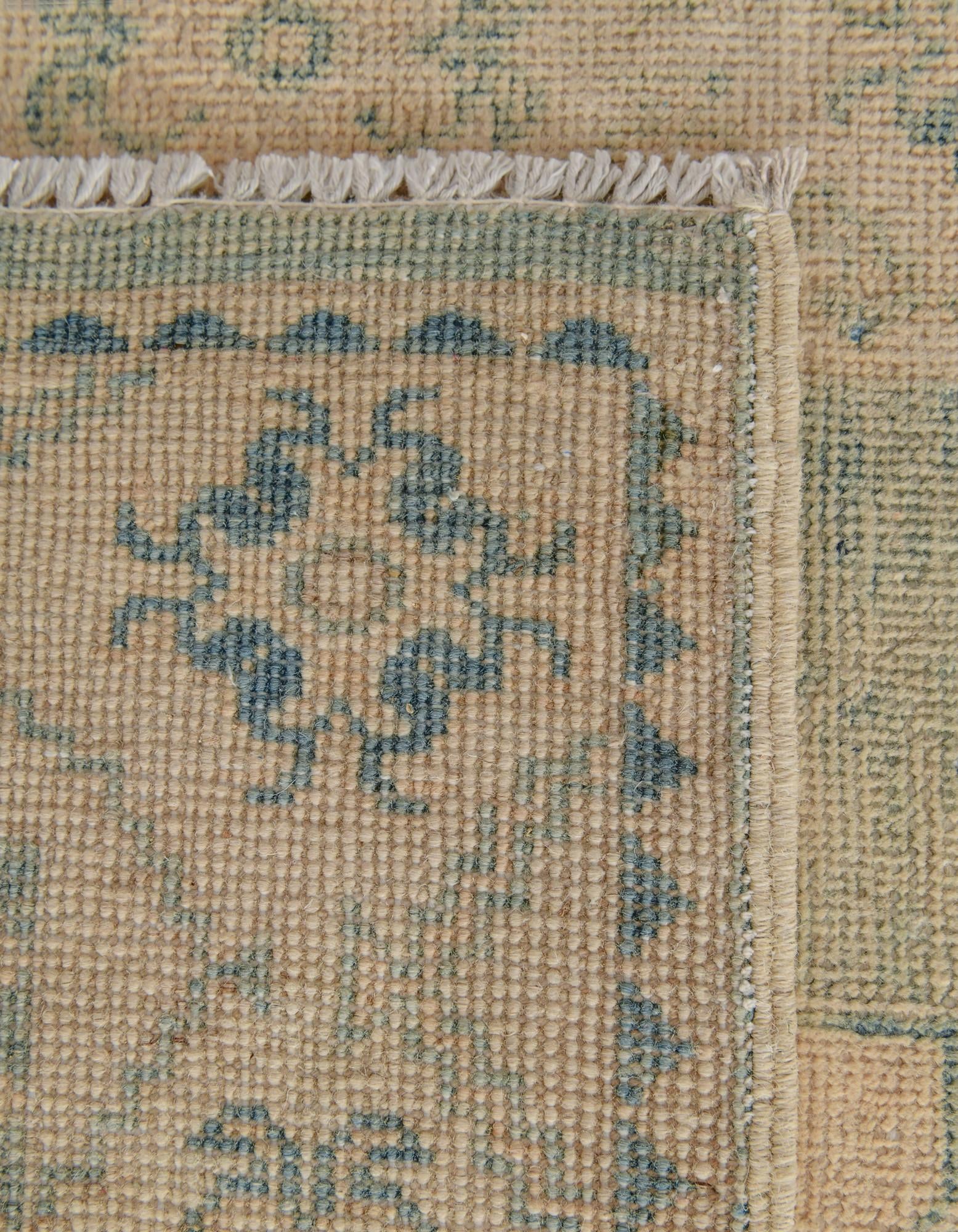 Detail image 12 of 14: 2' 9 x 8' 6 Hand Knotted Oushak Wool Runner Rug