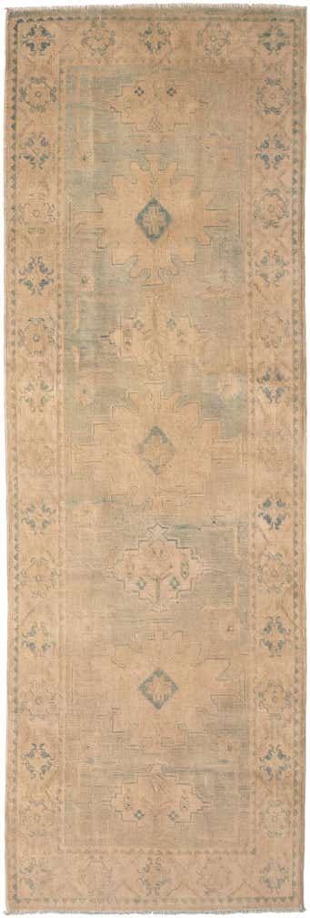 2' 9 x 8' 6 Hand Knotted Oushak Wool Runner Rug