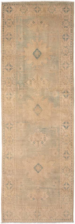Detail image of 2' 9 x 8' 6 Hand Knotted Oushak Wool Runner Rug