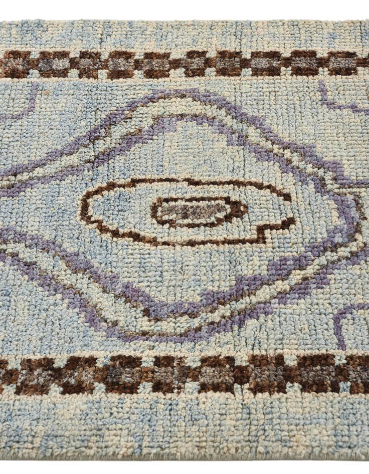 Detail image of 3' x 7' 9  Hand Knotted Oushak Wool Runner Rug