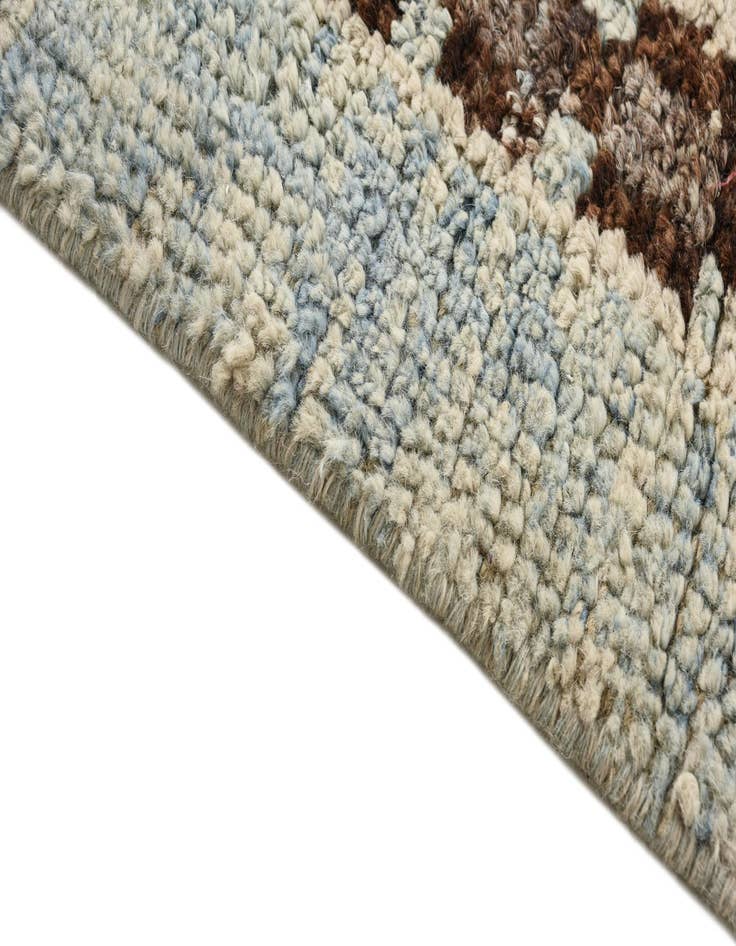 Detail image of 3' x 7' 9  Hand Knotted Oushak Wool Runner Rug