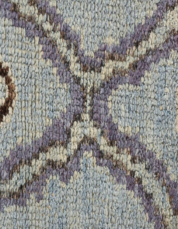 Detail image of 3' x 7' 9  Hand Knotted Oushak Wool Runner Rug