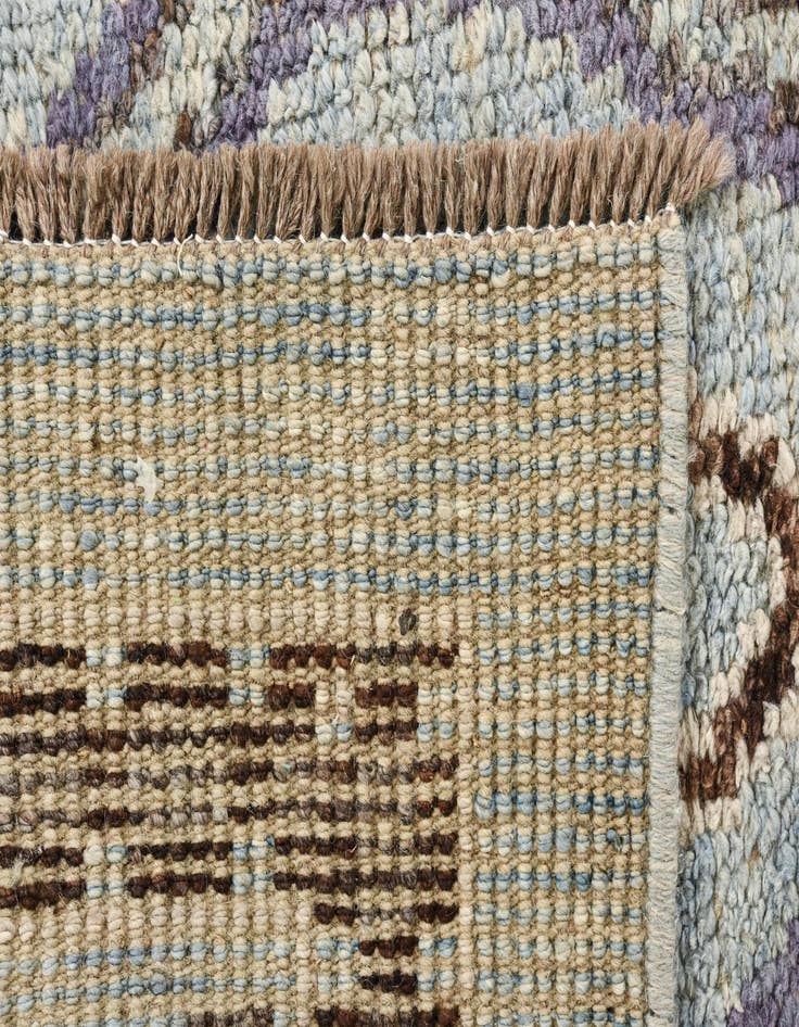 Detail image of 3' x 7' 9  Hand Knotted Oushak Wool Runner Rug