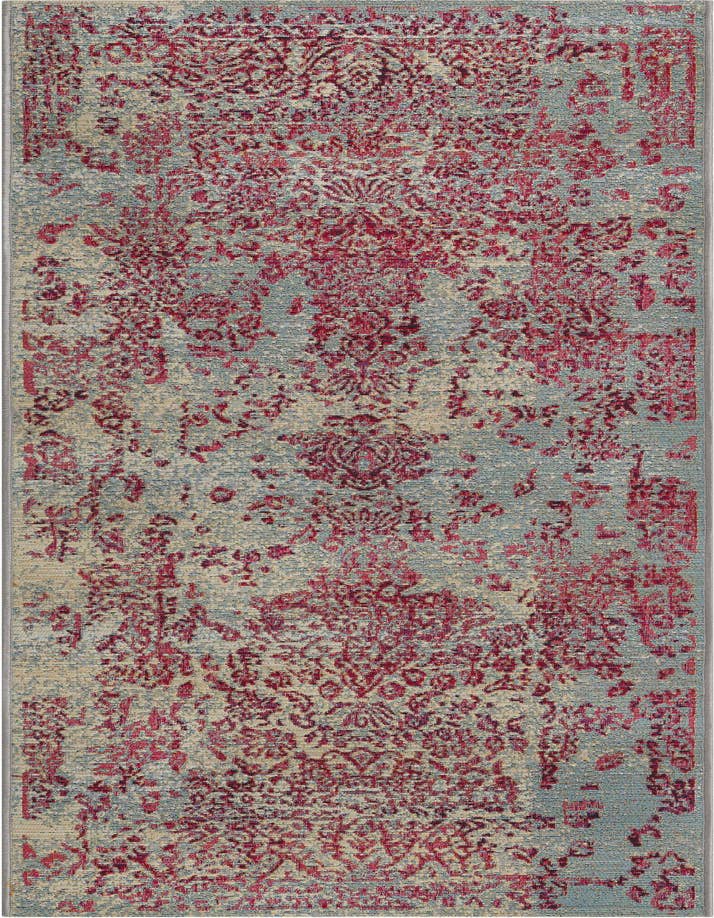 Detail image of 2' x 6' Easy-Clean Botanical Indoor / Outdoor Runner Rug