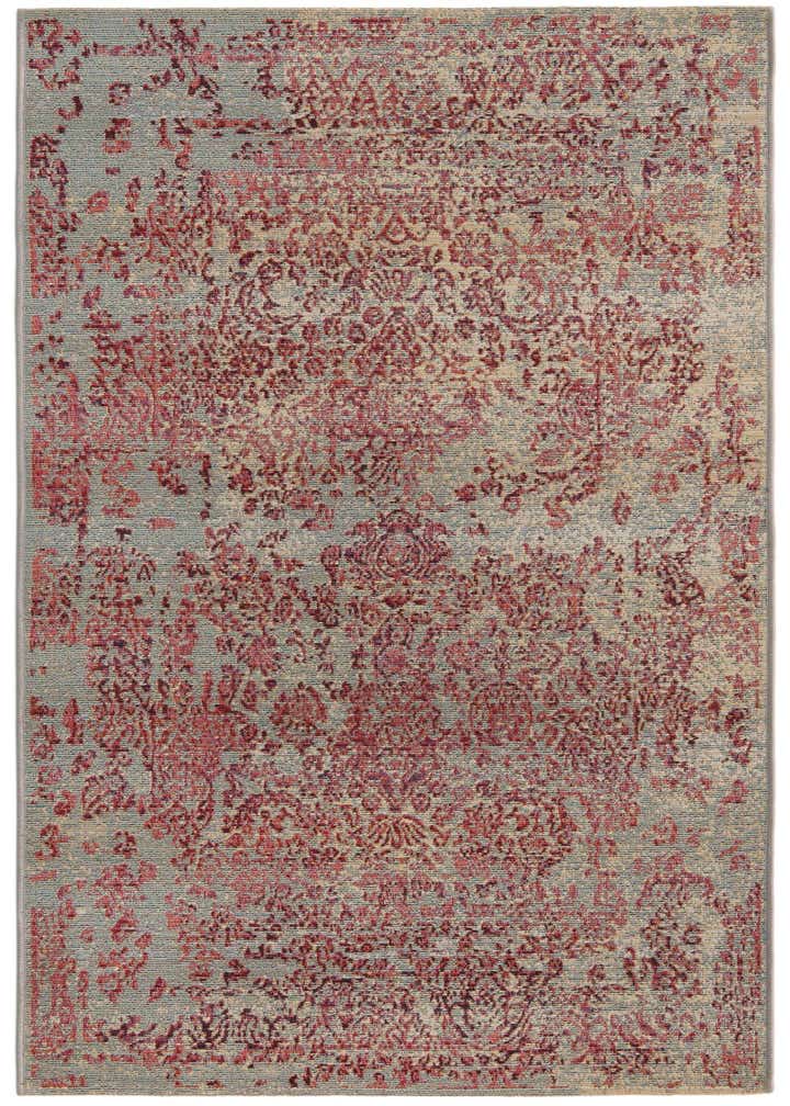 2' 7 x 5' 3 Easy-Clean Botanical Indoor / Outdoor Runner Rug