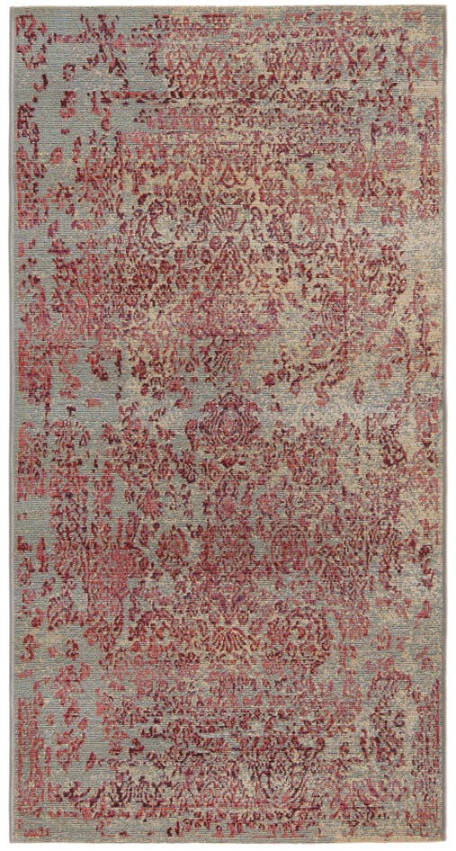 Detail image of 2' 7 x 5' 3 Easy-Clean Botanical Indoor / Outdoor Runner Rug