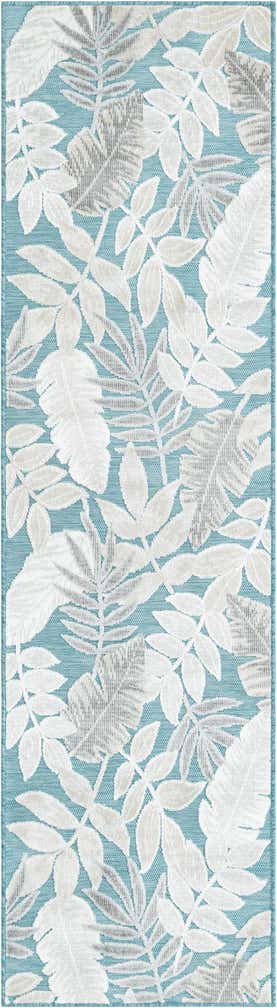 2' 2 x 8' Easy-Clean Botanical Indoor / Outdoor Runner Rug