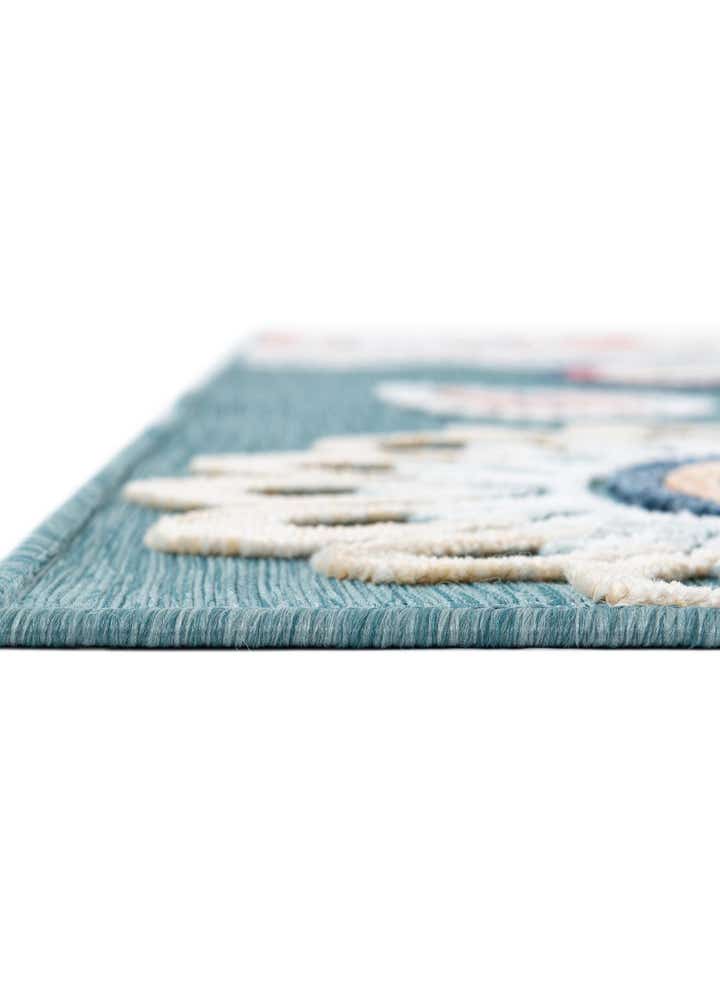 2' 2 x 5' 3 Easy-Clean Botanical Indoor / Outdoor Runner Rug