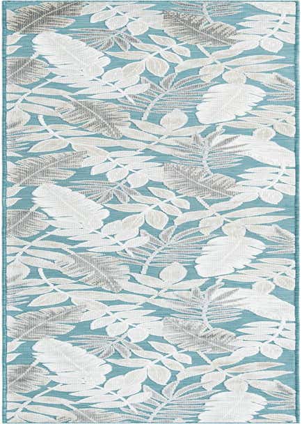 2' 7 x 12' Easy-Clean Botanical Indoor / Outdoor Runner Rug