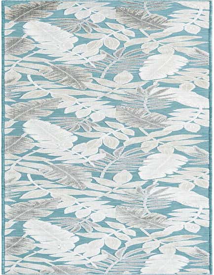 2' 7 x 12' Easy-Clean Botanical Indoor / Outdoor Runner Rug