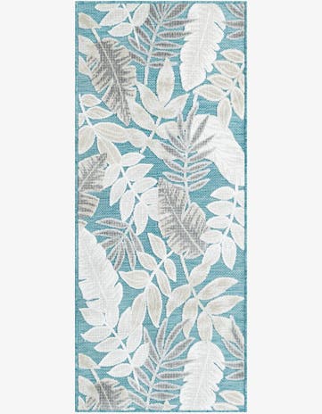 2' 2 x 5' 3 Easy-Clean Botanical Indoor / Outdoor Runner Rug
