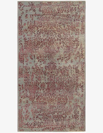 2' 7 x 5' 3 Easy-Clean Botanical Indoor / Outdoor Runner Rug