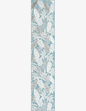 2' 7 x 12' Easy-Clean Botanical Indoor / Outdoor Runner Rug