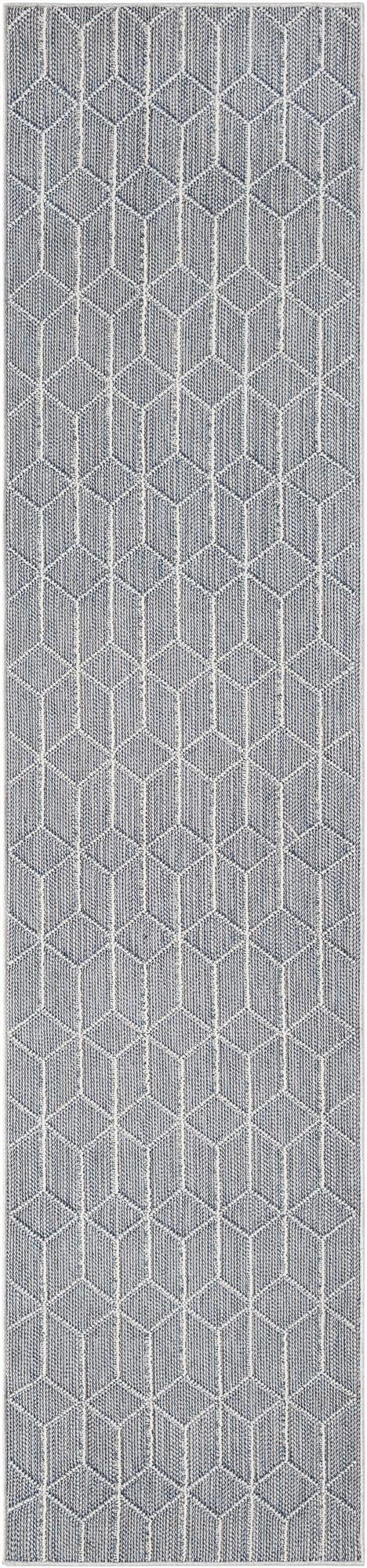2' 7 x 12' Washable Lattice Indoor / Outdoor Runner Rug