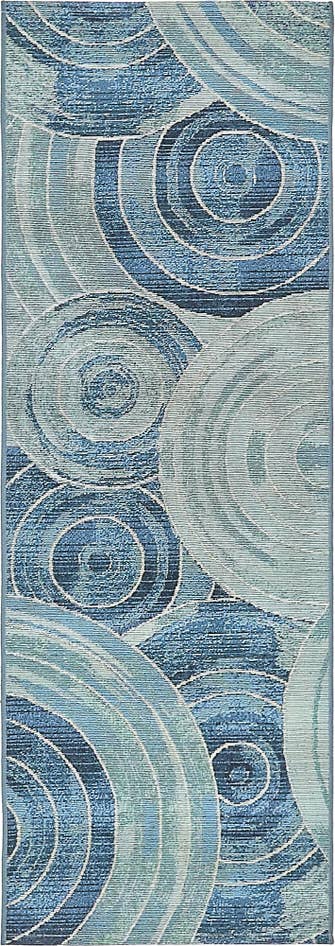 Detail image of 2' x 6' Easy-Clean Modern Indoor / Outdoor Runner Rug