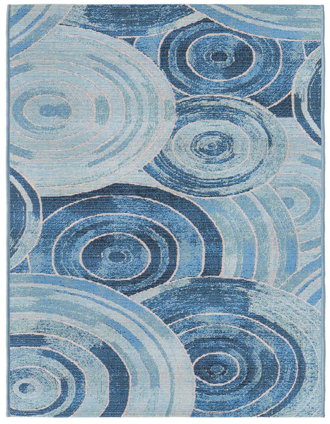2' 7 x 5' 3 Easy-Clean Modern Indoor / Outdoor Runner Rug