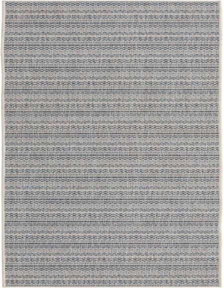 2' 7 x 12' Easy-Clean Striped Indoor / Outdoor Runner Rug