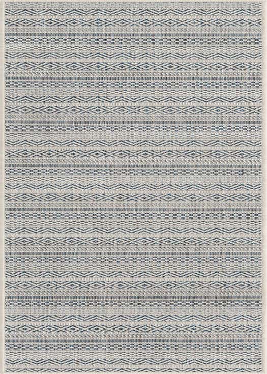 2' x 8' Easy-Clean Striped Indoor / Outdoor Runner Rug