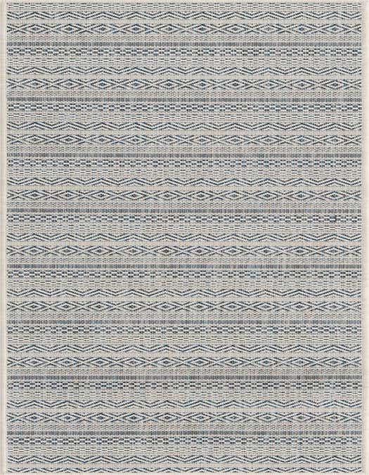 2' x 8' Easy-Clean Striped Indoor / Outdoor Runner Rug