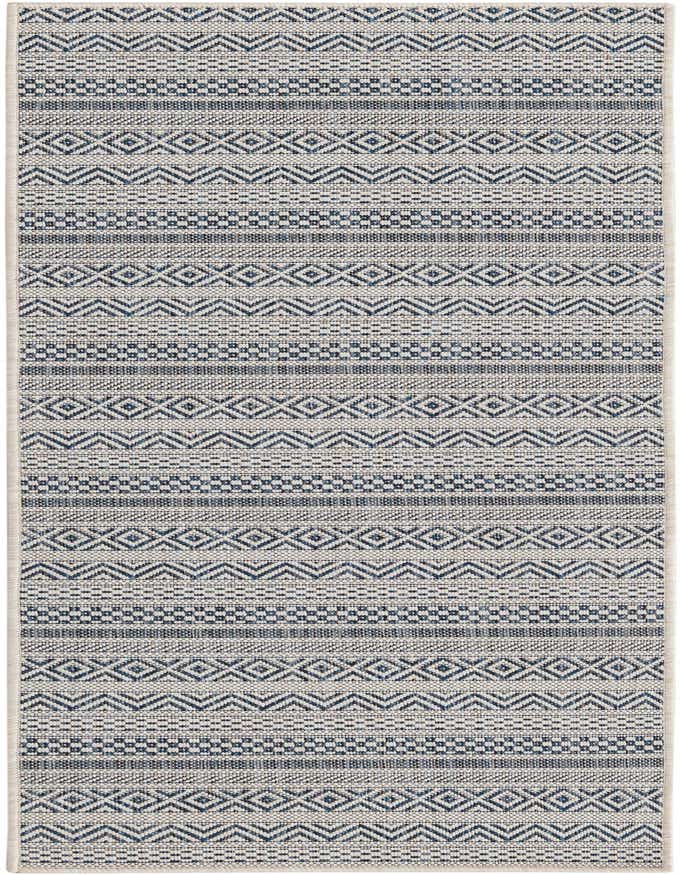 2' x 6' Easy-Clean Striped Indoor / Outdoor Runner Rug