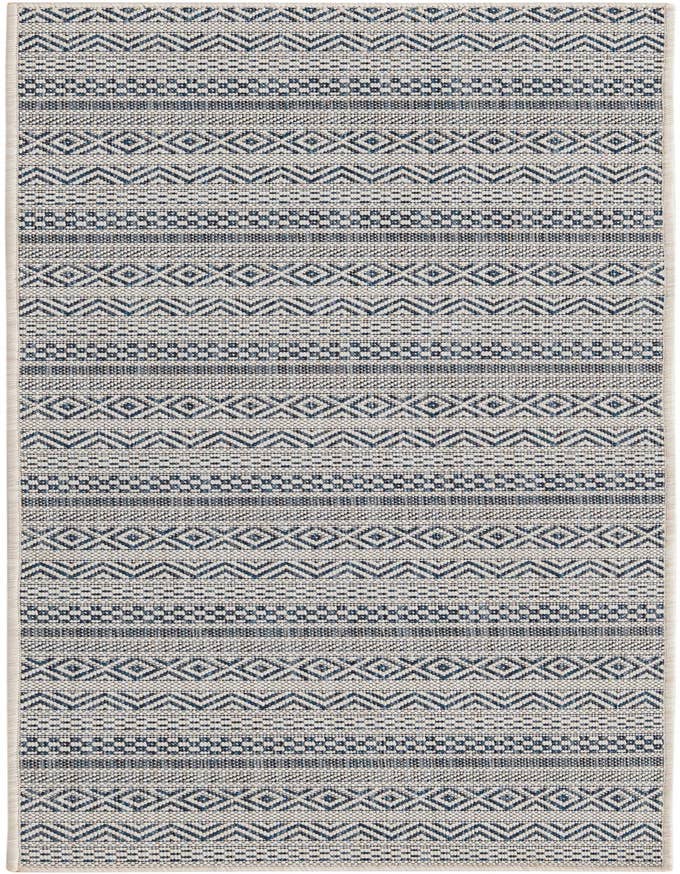 Detail image of 2' x 6' Easy-Clean Striped Indoor / Outdoor Runner Rug