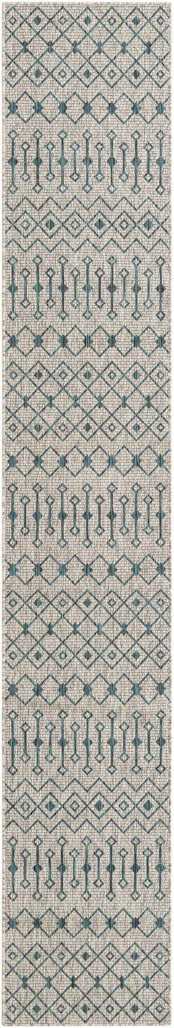 2' x 12' Easy-Clean Trellis Indoor / Outdoor Runner Rug