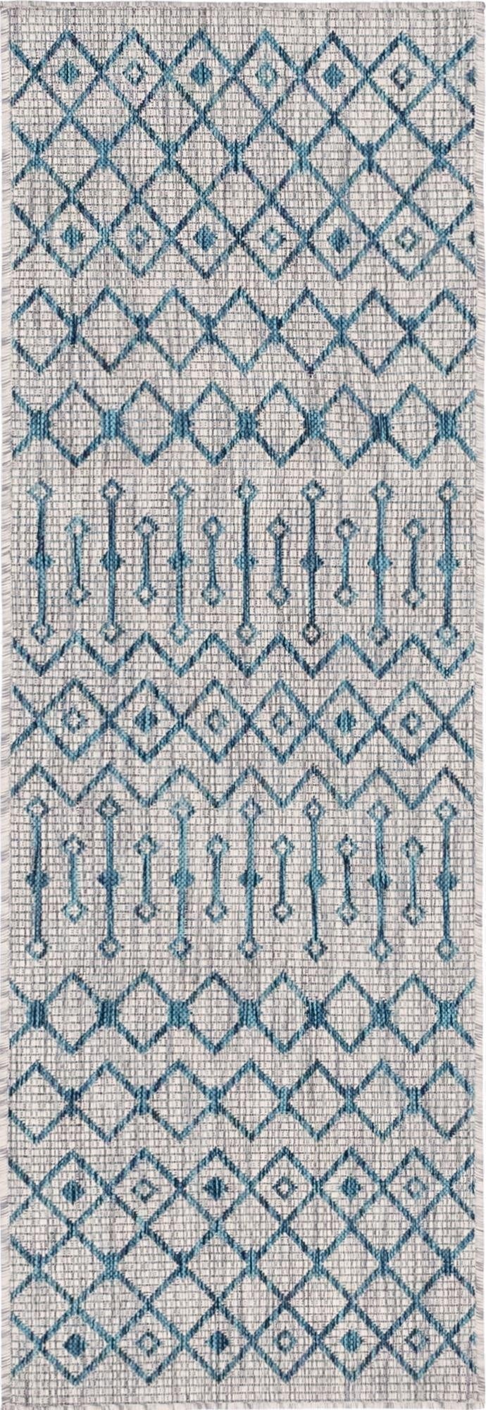 2' x 6'  Washable Trellis Indoor / Outdoor Runner Rug