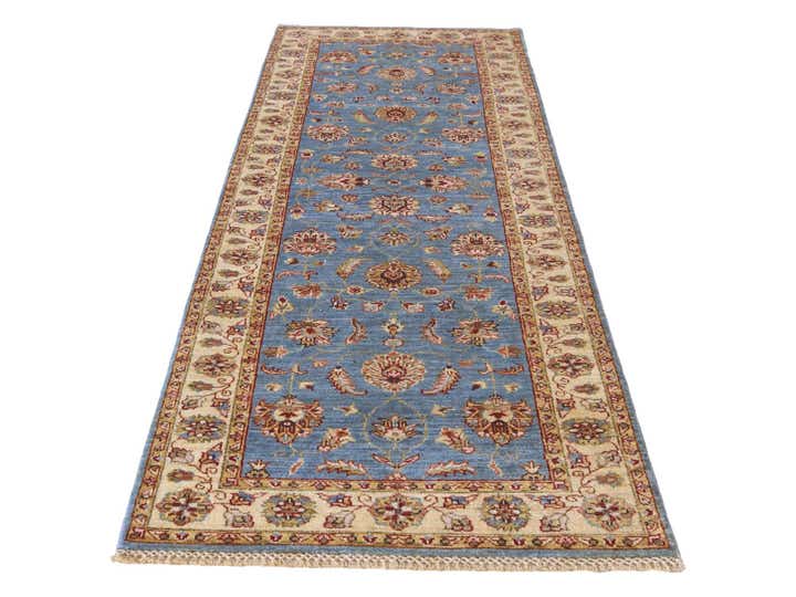 2' 9 x 8' 7 Hand Knotted Pershawar Ziegler Runner Rug