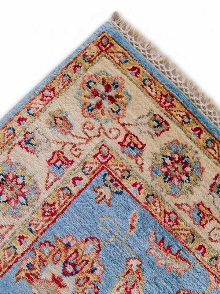 2' 9 x 8' 7 Hand Knotted Pershawar Ziegler Runner Rug