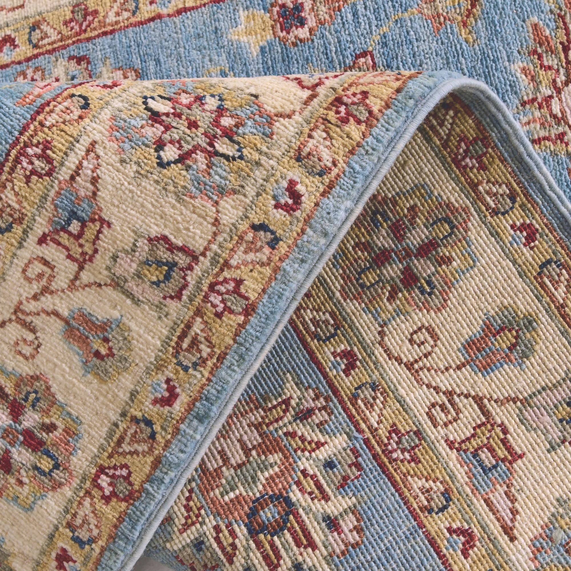 2' 9 x 8' 7 Hand Knotted Pershawar Ziegler Runner Rug