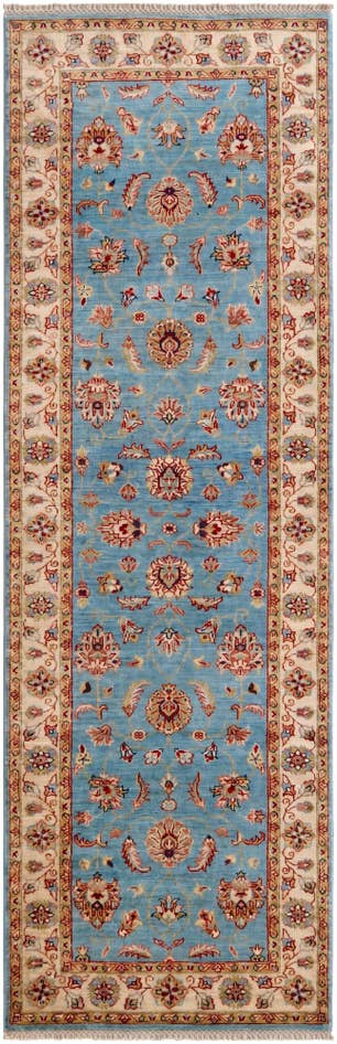 Detail image of 85cm x 260cm anudado a mano Pershawar Ziegler Alfombra Pasillera
