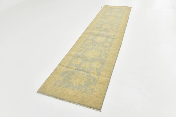 Detail image of 2' 7 x 10' 5 Hand Knotted Peshawar Ziegler Runner Rug