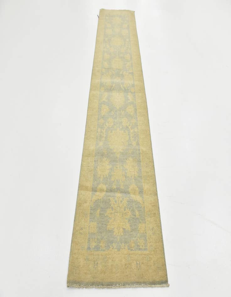 Detail image of 2' 7 x 10' 5  Hand Knotted Peshawar Ziegler Runner Rug