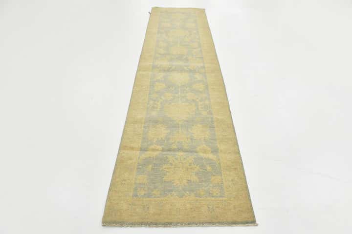 2' 7 x 10' 5 Hand Knotted Peshawar Ziegler Runner Rug