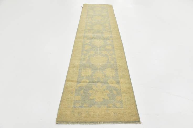 Detail image of 2' 7 x 10' 5 Hand Knotted Peshawar Ziegler Runner Rug
