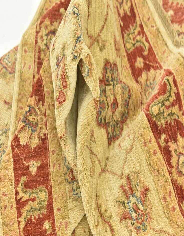 Detail image of 3' 10 x 17' 6  Hand Knotted Peshawar Ziegler Runner Rug